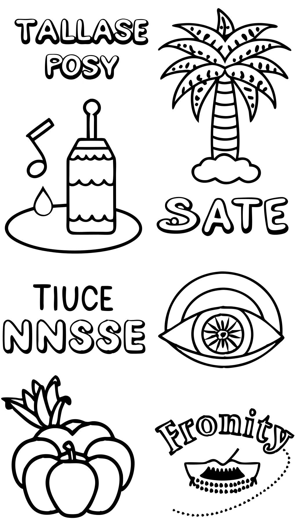 5 senses coloring pages